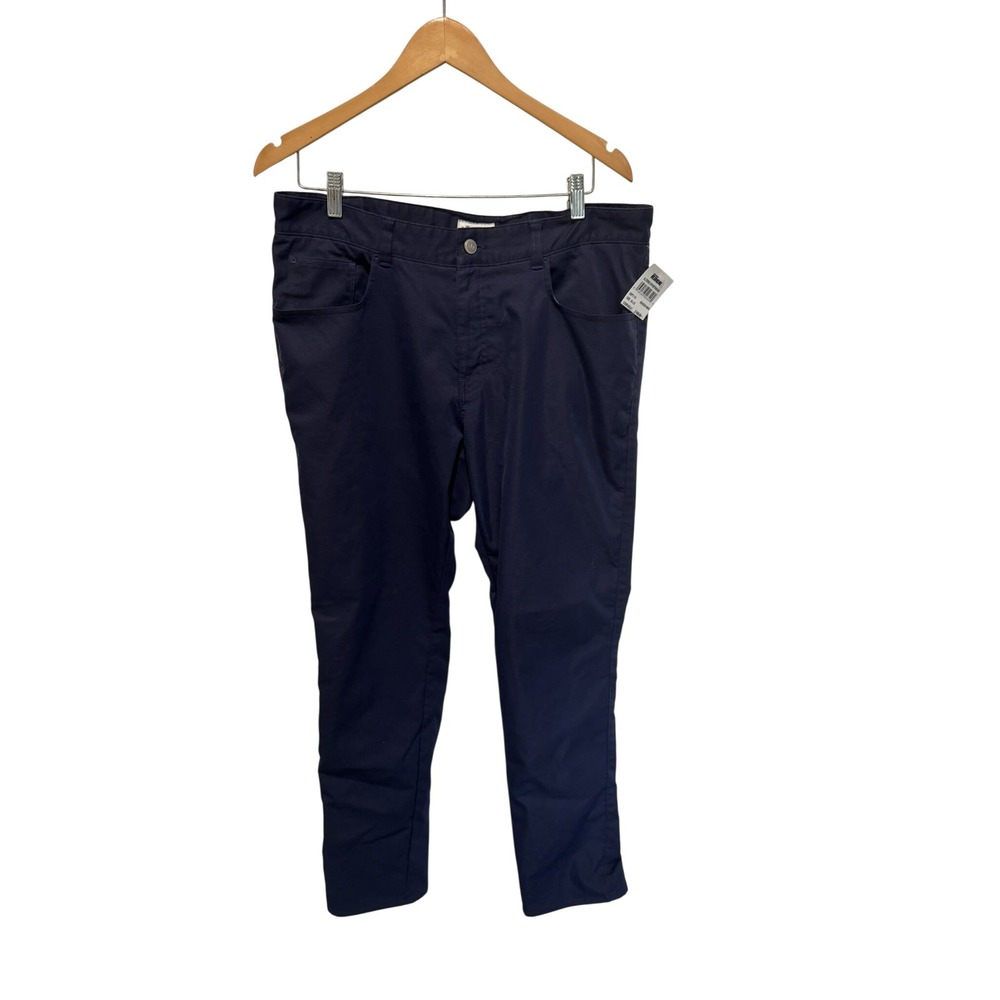 Peter Millar EB66 Performance 5-Pocket Pants Navy Blue 36x32 ME0EB66FB NEW $160